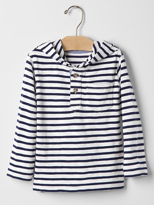 Gap Stripe Pocket Hoodie - Elysian Blue
