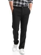 Gap Men Supersoft Double Knit Slim Fit Pants - True Black