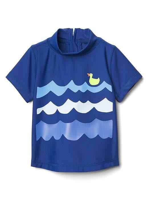 Gap Little Duck Short Sleeve Rashguard - Brillant Blue