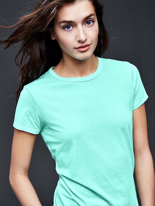 Gap Women Vintage Wash Crewneck Tee - Aqua Tide