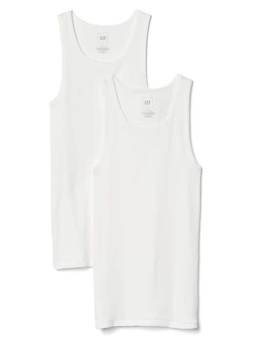 Gap Men Ribbed Tank 2 Pack - White