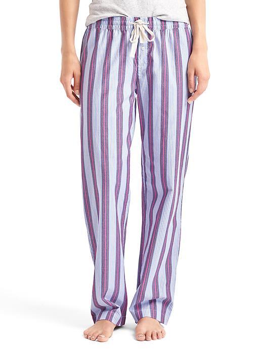 Gap Women Print Sleep Pants - Multi Strp Periwinkle