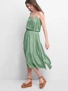 Gap Drapey Pleated Midi Dress - Twig