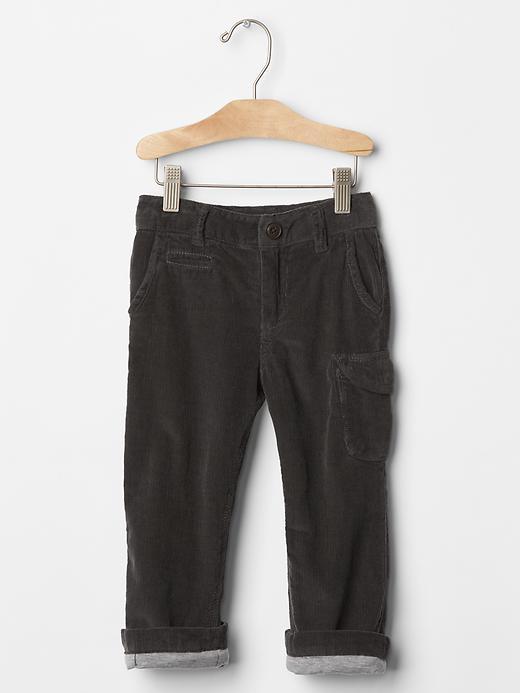 Gap Jersey Lined Cargo Cords - Granite Grey Cord