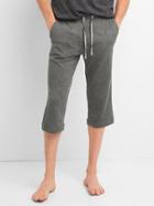 Gap Men Double Face Crop Pants - Charcoal Heather