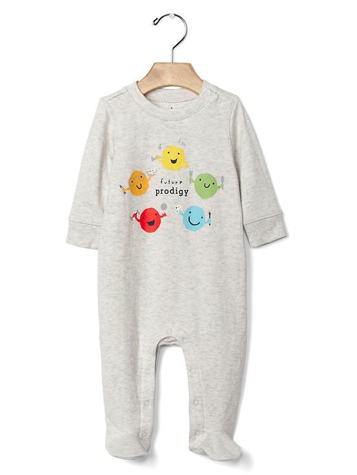 Gap Personalitees Prodigy Footed One Piece - Grey