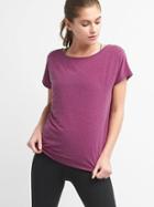 Gap Women Breathe Strappy Open Back Tee - Exotic Fuchsia