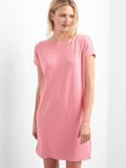 Gap Women Softspun Crossback Boatneck Dress - Elle Pink
