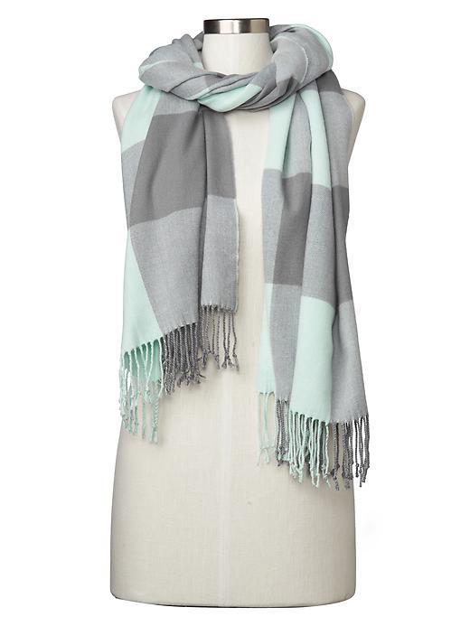 Gap Women Cozy Modal Holiday Plaid Scarf - Azul