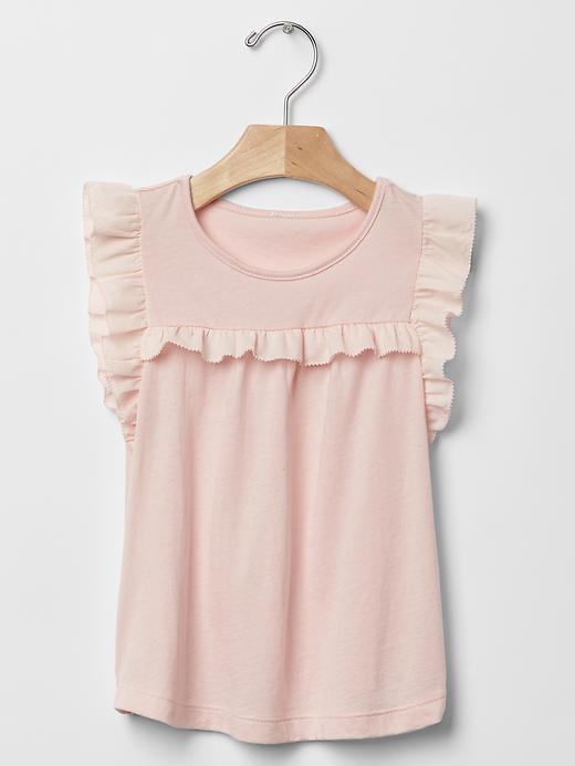 Gap Ruffle Flutter Top - Misty Rose