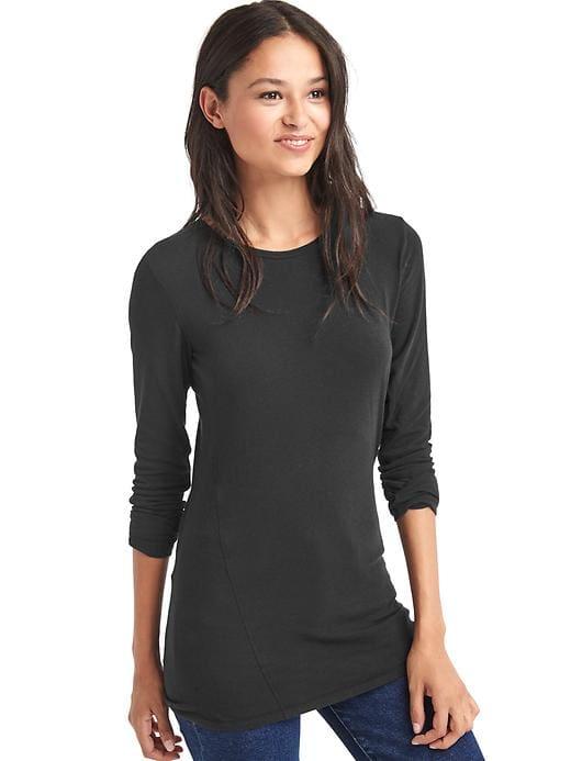 Gap Long Sleeve Tunic Tee - True Black