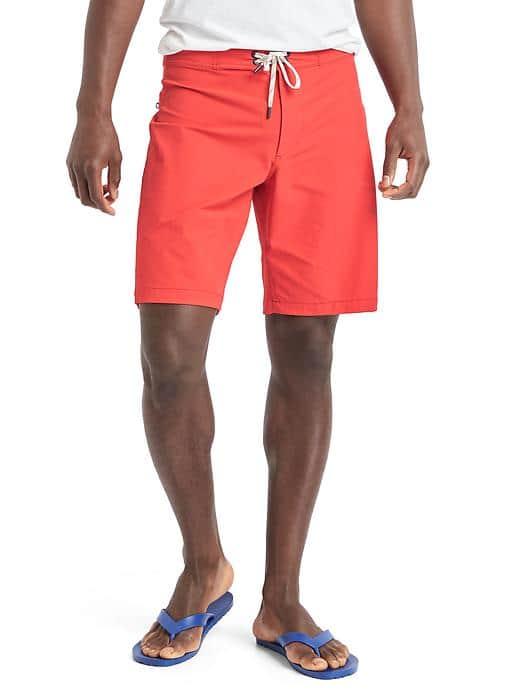 Gap Men Solid Board Shorts 9.5 - Hula Red