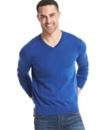 Gap Men Merino Wool Slim Fit Sweater - Bright Blue