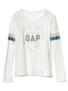 Gap Women Love Logo Long Sleeve Tee - New Off White