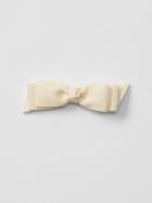 Gap Small Double Bow Hairclip - Ivory Frost