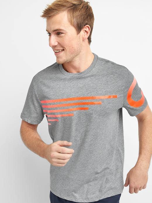 Gap Men Gdry Graphic Tee - Heather Gray