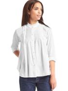 Gap Women Ruffle Collar Shirt - White