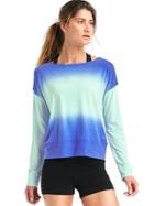 Gap Women Gapfit Breathe Ombre Sweatshirt - Matisse Blue