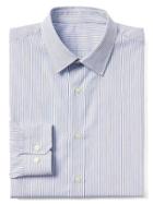 Gap Men Supima Cotton Stripe Standard Fit Shirt - Blue