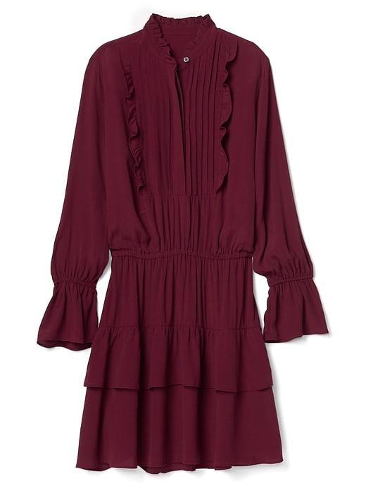 Gap Ruffle Pintuck Dress - Red Delicious