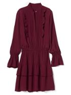 Gap Ruffle Pintuck Dress - Red Delicious