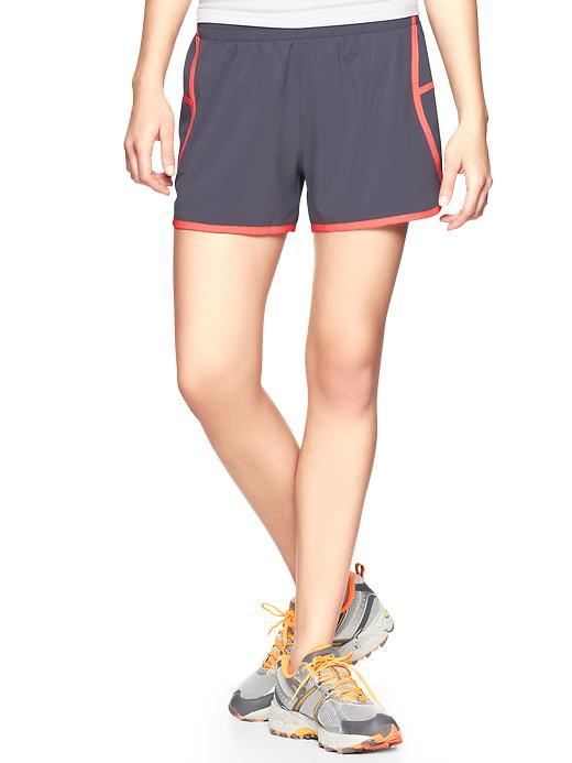 Gap Women Gapfit Gstride Running Shorts - Captiva Blue & Coral