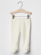 Gap Sherpa Footed Pants - Ivory Frost