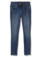 Gap Women Mid Rise Seamed True Skinny Ankle Jeans - Dark Indigo