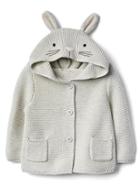 Gap Bunny Garter Sweater - Light Heather Grey
