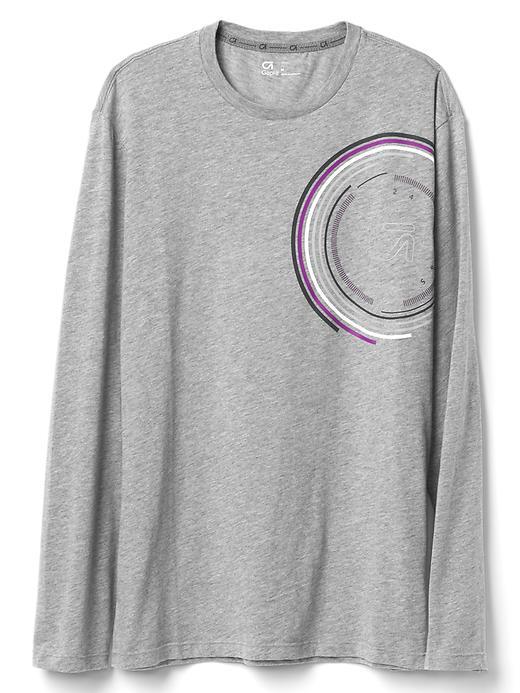 Gap Men Gdry Long Sleeve Graphic Tee - New Heather Grey