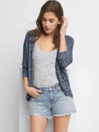 Gap Women Softspun Open Front Cardigan - Navy Marl