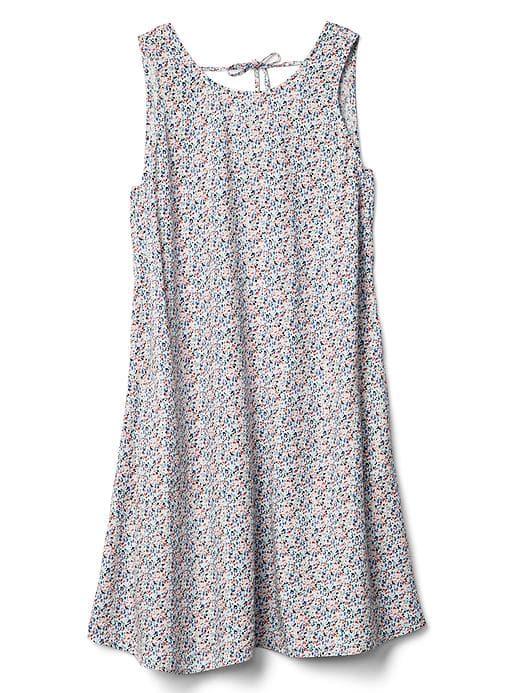 Gap Women Tie Back Tank Swing Dress - White