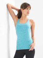 Gap Women Breathe Stripe Strappy Tank - Techno Blue