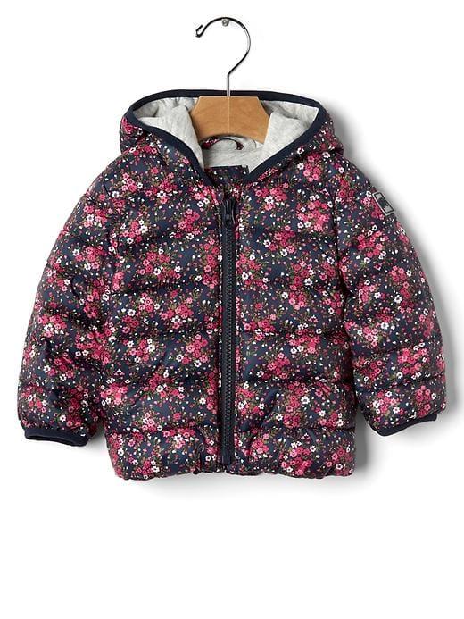 Gap Coldcontrol Lite Print Puffer Jacket - Dark Night
