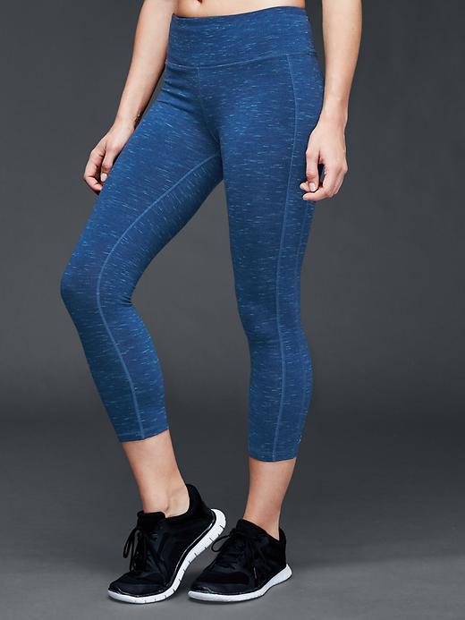 Gap Women Gapfit Gfast Performance Cotton Capris - Blue Green Heather