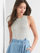 Gap Women Ribbed Marl Sweater Tank - Neutral