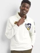 Gap Men Embroidered Patch Rugby Shirt - New Off White