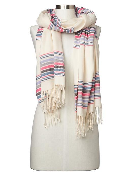 Gap Cozy Modal Holiday Stripe Scarf - Snow Cap