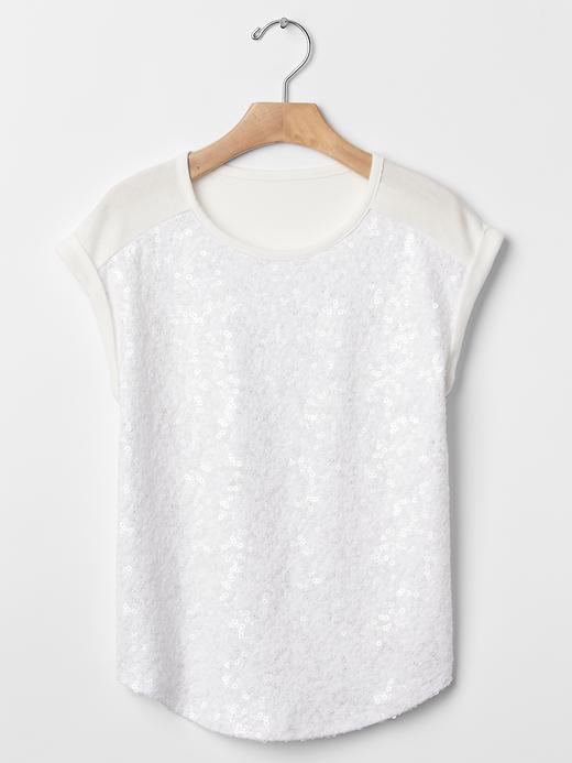Gap Sequin Cap Tee - New Off White