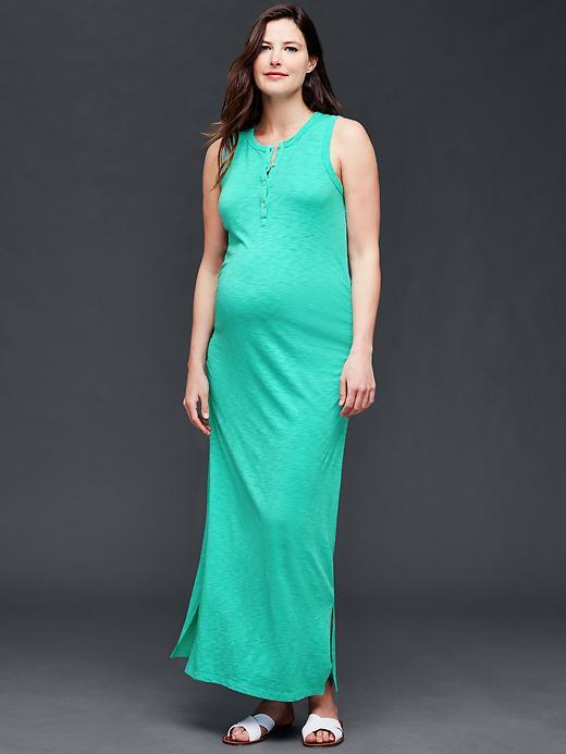 Gap Maxi Henley Tank Dress - Southern Turquoise