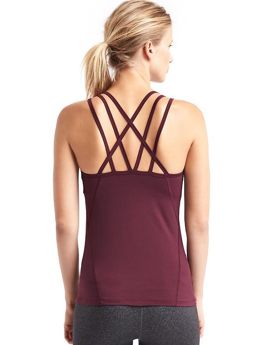 Gap Women Gapfit Interlace Back Tank - Plum Pie