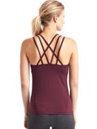 Gap Women Gapfit Interlace Back Tank - Plum Pie