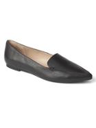 Gap Women Leather Pointed Loafers - True Black