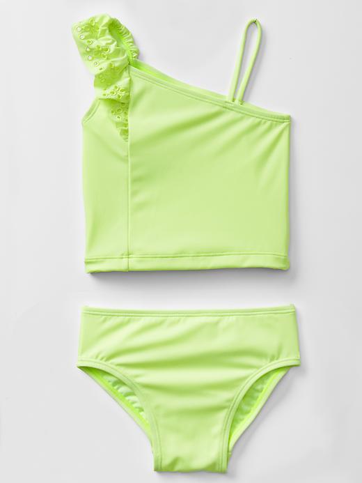 Gap Eyelet Asymmetrical Swim Two Piece - Alluring Yellow