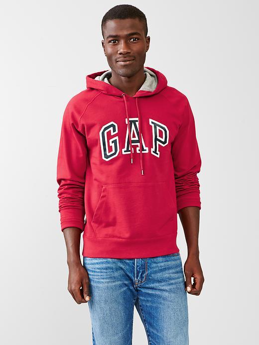 Gap Men Arch Logo Heavyweight Hoodie - Lasalle Red