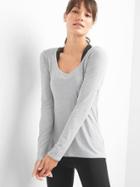 Gap Women Breathe Drape Back Tee - Heather Grey