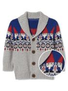 Gap Intarsia Gnome Button Cardigan - Gray