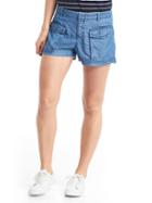Gap Women Chambray Utility Shummer Shorts - Indigo