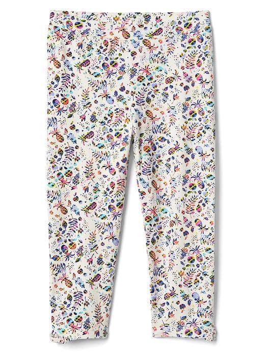 Gap Keyhole Print Stretch Jersey Capris - Ditsy Print