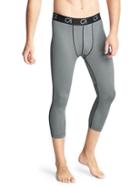 Gap Men Three Quarter Compression Base Layer Tights - Mercury Grey